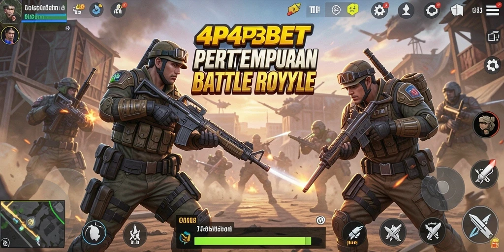 Screenshot 4P4PBET menunjukkan aksi seru dalam mode Battle Royale.