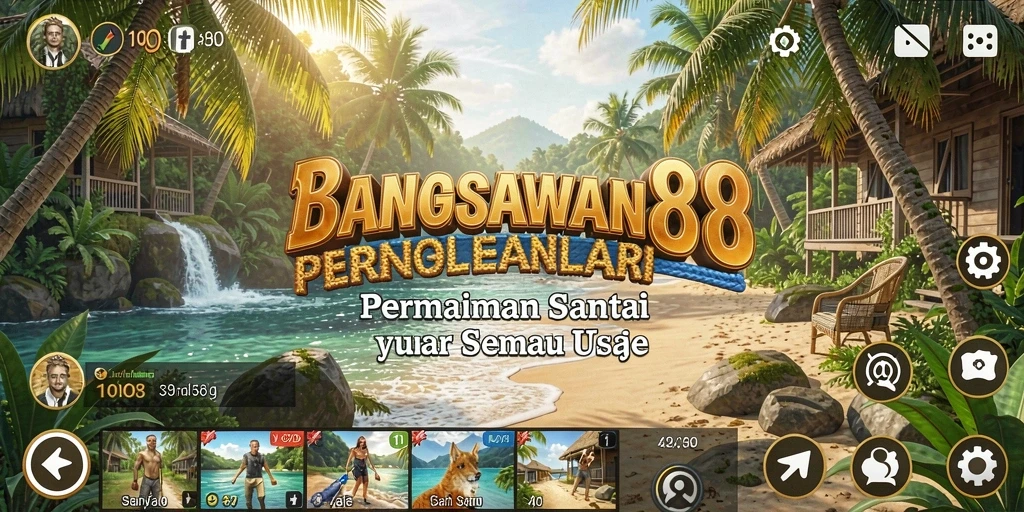 Tampilan gameplay BANGSAWAN88 yang ceria dan interaktif.
