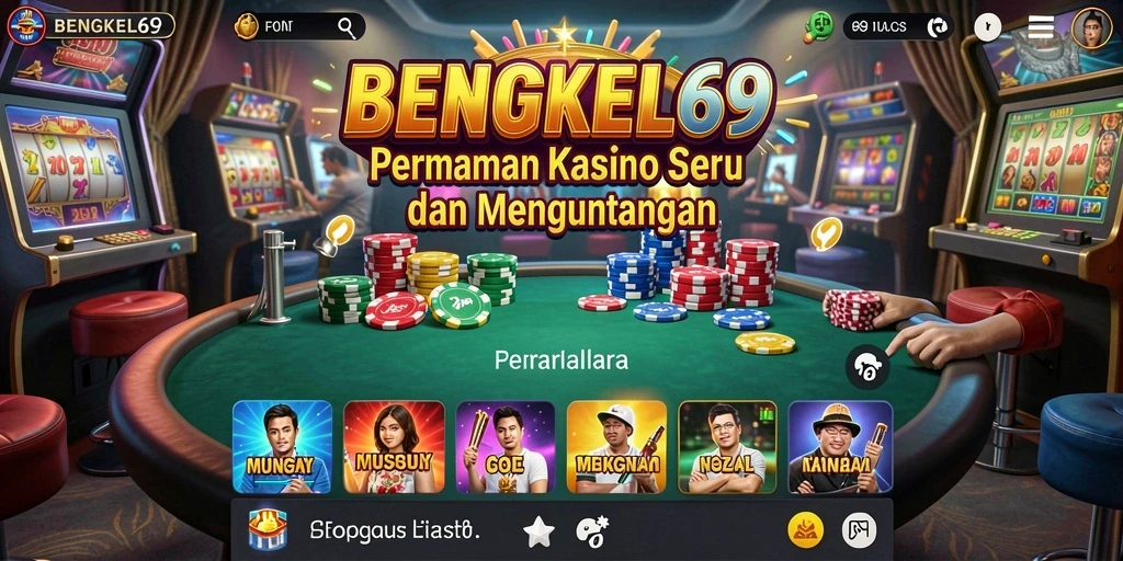Gameplay seru BENGKEL69 dengan berbagai pilihan permainan kasino.