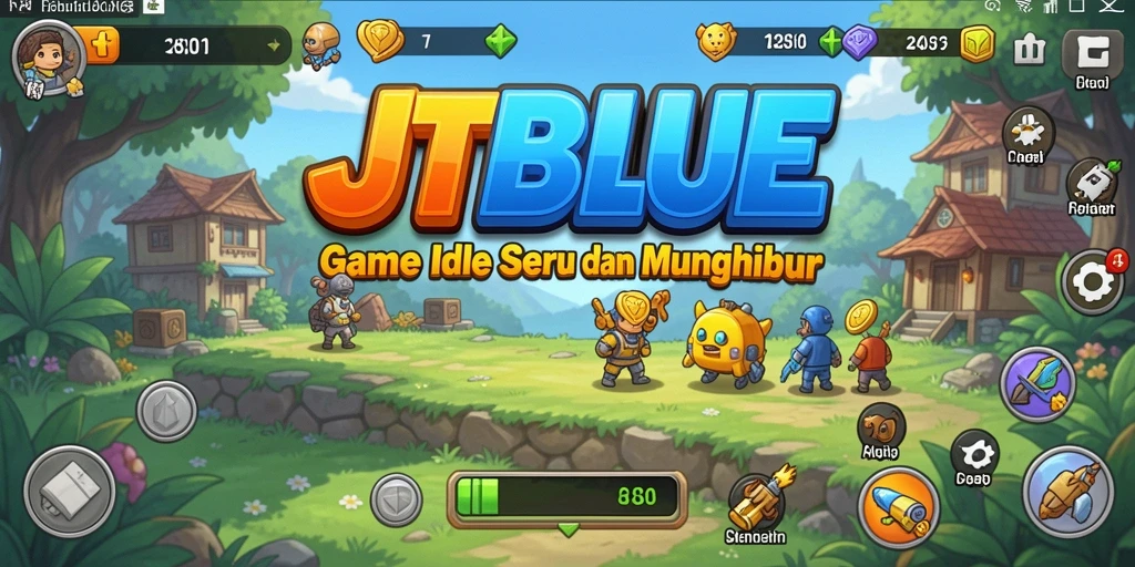 Tampilan gameplay JTBLUE yang menarik dan penuh warna.