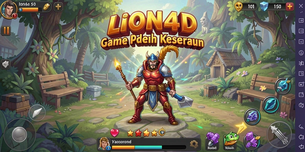 Screenshot LION4D menampilkan gameplay yang menarik dan penuh warna.