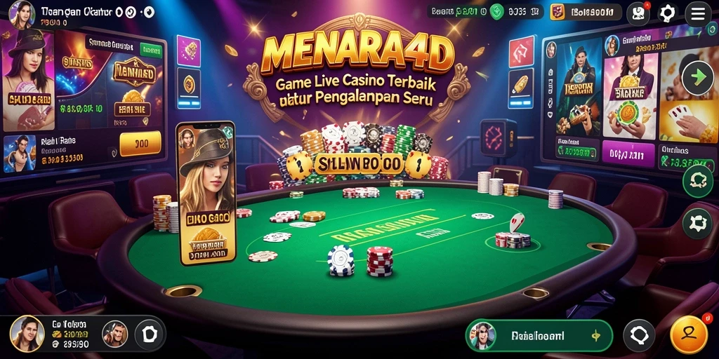 Tampilan gameplay seru di MENARA4D dengan dealer langsung.