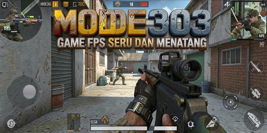 Tampilan gameplay seru dari MODE303 yang penuh aksi.
