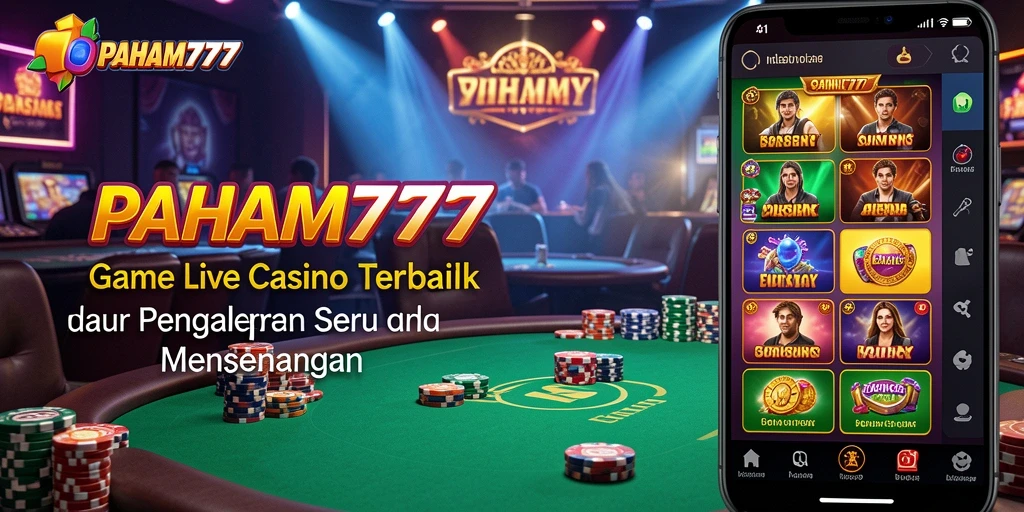 Screenshot gameplay PAHAM777 menampilkan dealer langsung dan aksi permainan yang mendebarkan.