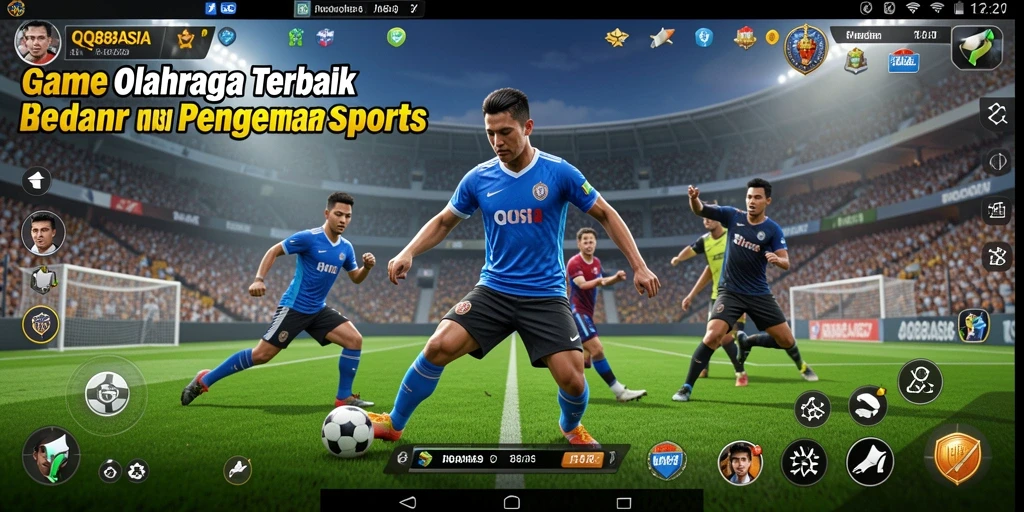 Screenshot gameplay menunjukkan aksi seru dalam olahraga.