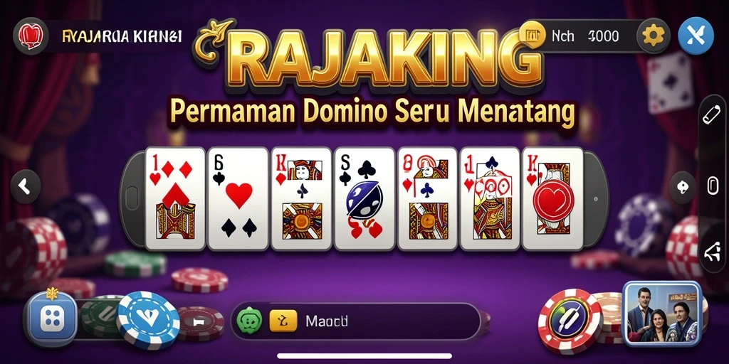 Tampilan gameplay seru dari game Domino RAJAKING.