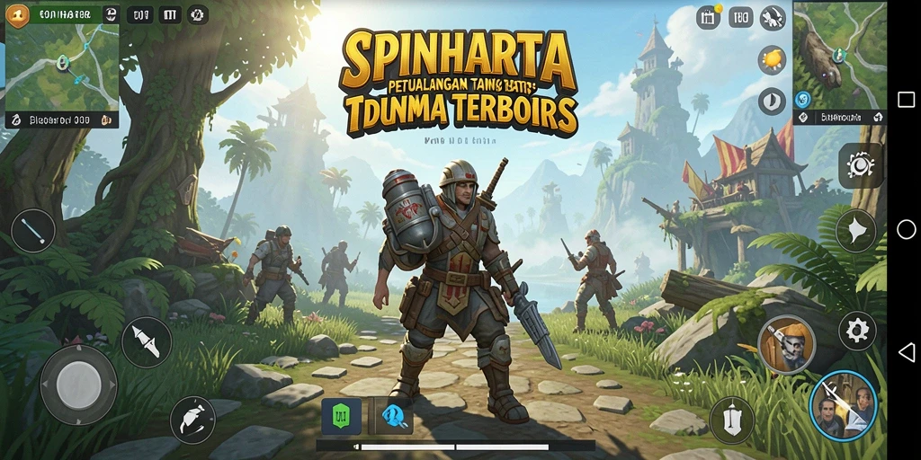 Tampilan gameplay menarik dalam dunia terbuka SPINHARTA.