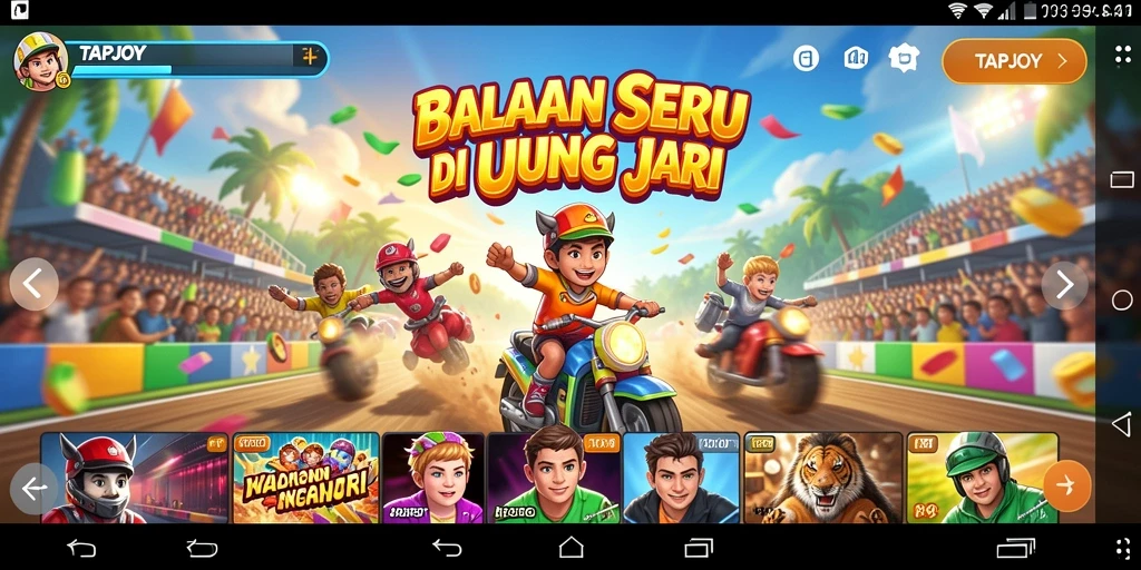 Gameplay Racing yang mendebarkan dan penuh aksi.